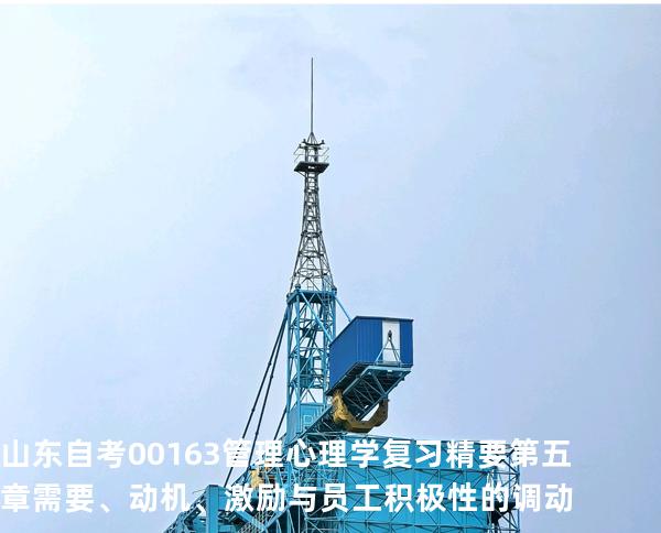 山东自考00163管理心理学复习精要 第五章 需要、动机、激励与员工积极性的调动