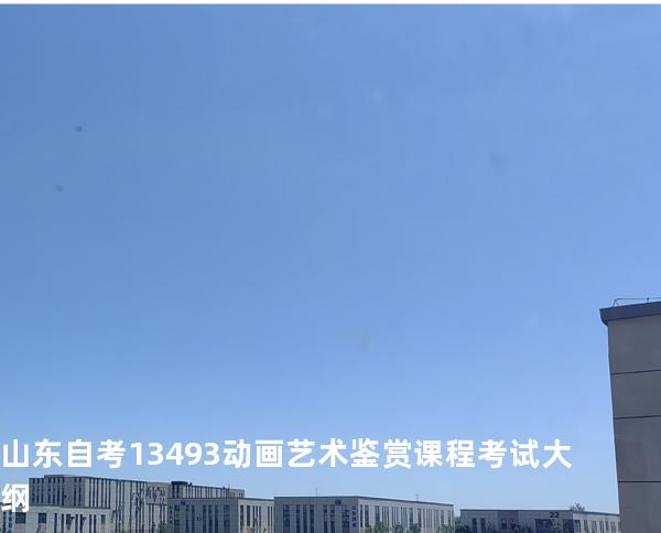 山东自考13493动画艺术鉴赏课程考试大纲