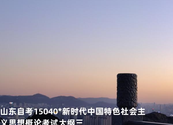 山东自考15040*新时代中国特色社会主义思想概论考试大纲三
