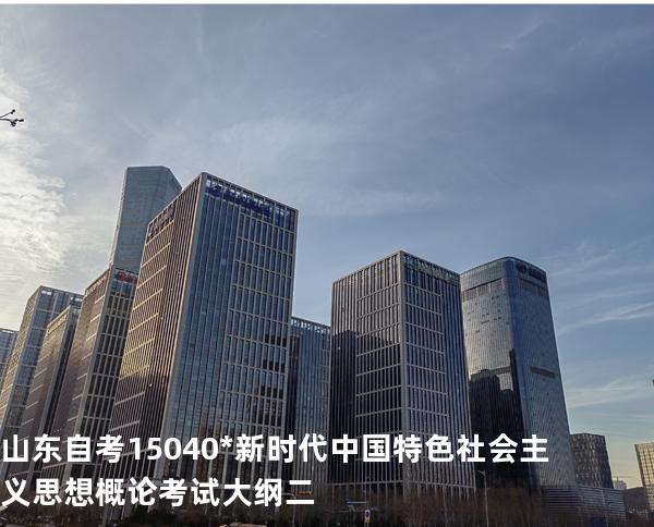 山东自考15040*新时代中国特色社会主义思想概论考试大纲二