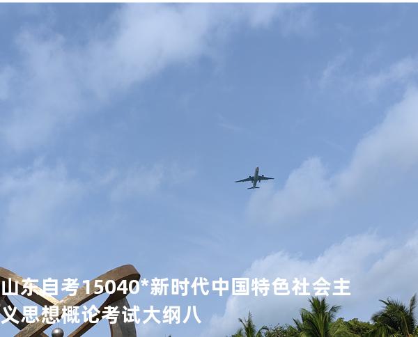 山东自考15040*新时代中国特色社会主义思想概论考试大纲八