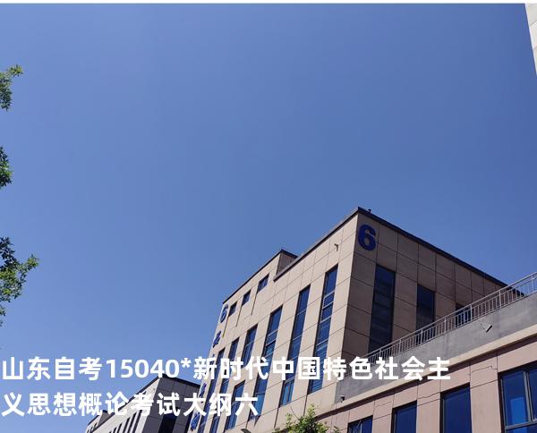 山东自考15040*新时代中国特色社会主义思想概论考试大纲六