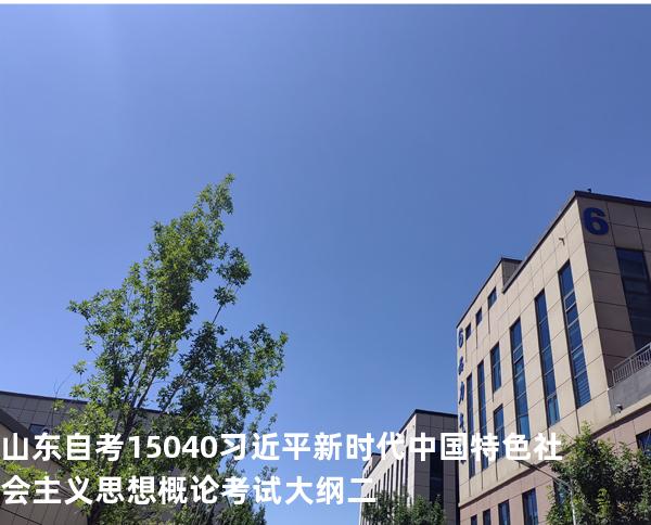 山东自考15040习近平新时代中国特色社会主义思想概论考试大纲二