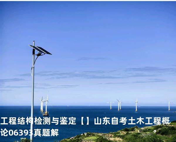 工程结构检测与鉴定【】山东自考 土木工程概论 06393 真题解