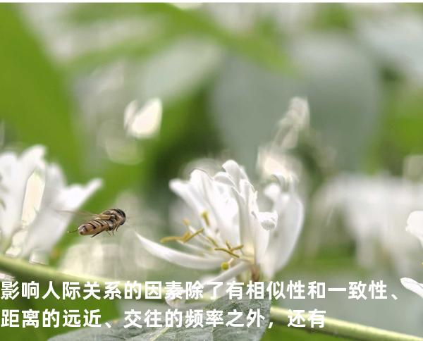 影响人际关系的因素除了有相似性和一致性、距离的远近、交往的频率之外，还有