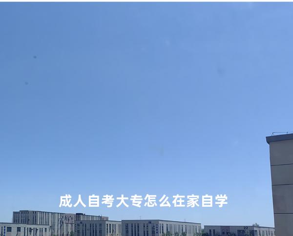 成人自考大专怎么在家自学