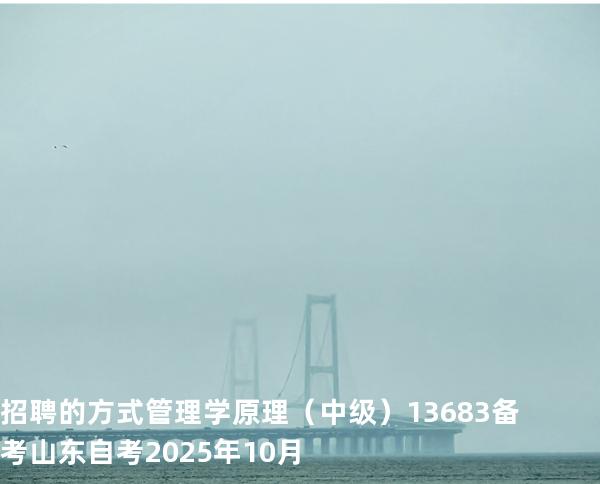 招聘的方式 管理学原理（中级）13683备考山东自考2025年10月