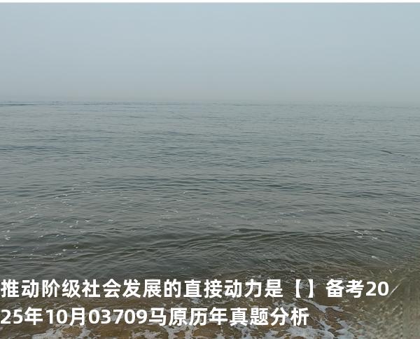 推动阶级社会发展的直接动力是【】备考2025年10月 03709马原   历年真题分析
