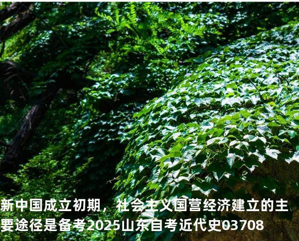 新中国成立初期，社会主义国营经济建立的主要途径是备考2025山东自考 近代史 03708