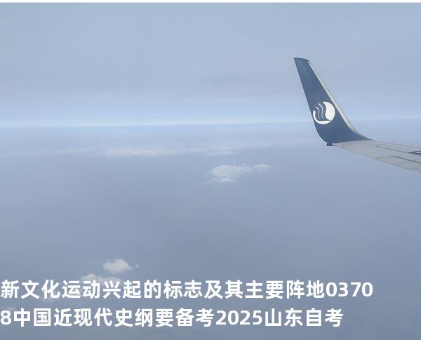 新文化运动兴起的标志及其主要阵地03708中国近现代史纲要 备考2025山东自考