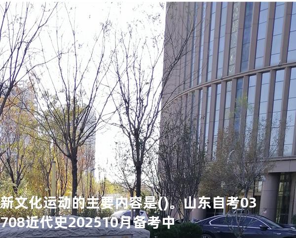 新文化运动的主要内容是()。山东自考03708近代史 202510月备考中