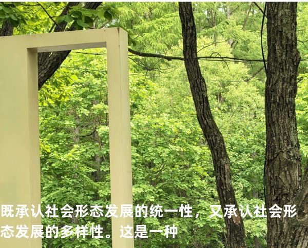 既承认社会形态发展的统一性，又承认社会形态发展的多样性。这是一种
