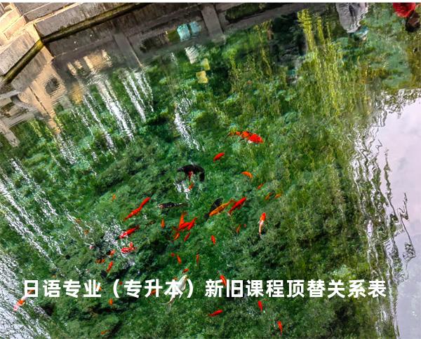 日语专业（专升本）新旧课程顶替关系表