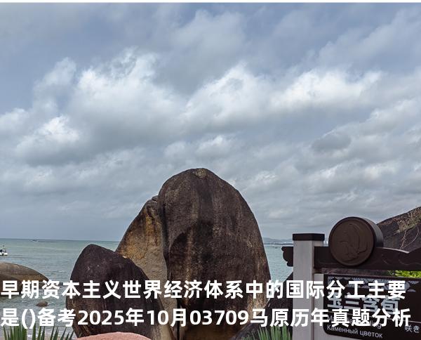 早期资本主义世界经济体系中的国际分工主要是( )备考2025年10月 03709马原   历年真题分析