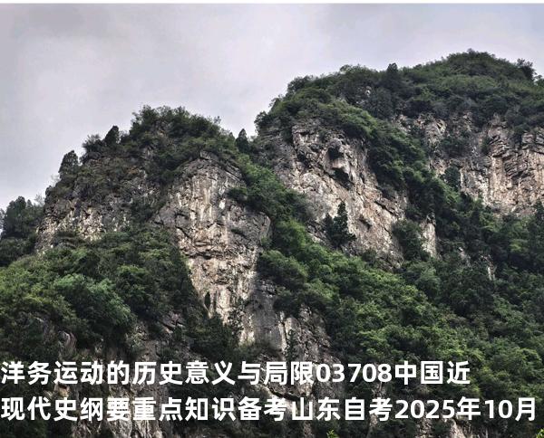 洋务运动的历史意义与局限03708 中国近现代史纲要重点知识   备考山东自考 2025年10月