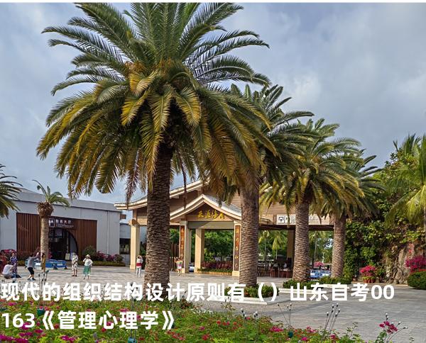 现代的组织结构设计原则有（     ）  山东自考00163《管理心理学》