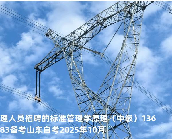 理人员招聘的标准 管理学原理（中级）13683备考山东自考2025年10月