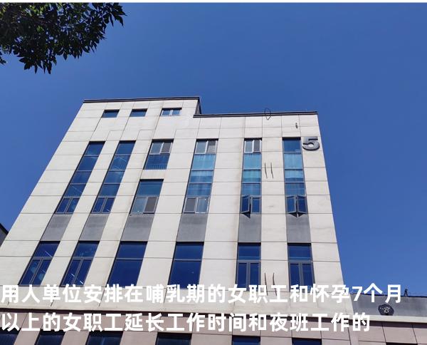 用人单位安排在哺乳期的女职工和怀孕 7 个月以上的女职工延长工作时间和夜班工作的
