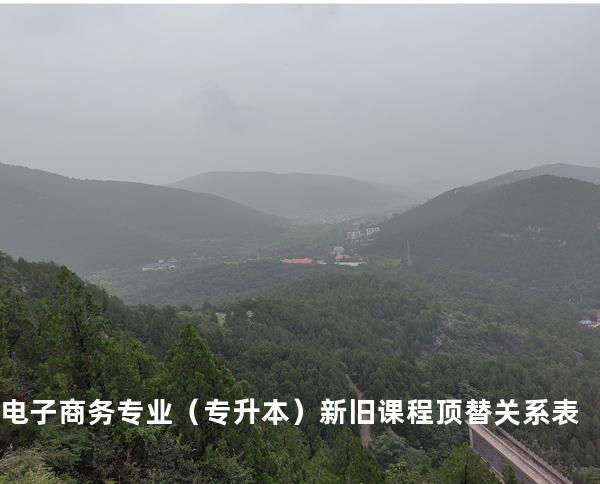 电子商务专业（专升本）新旧课程顶替关系表
