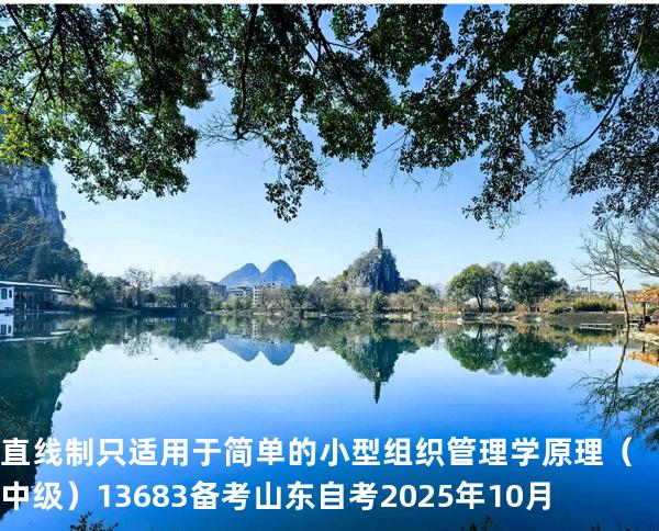 直线制只适用于简单的小型组织管理学原理（中级）13683备考山东自考2025年10月