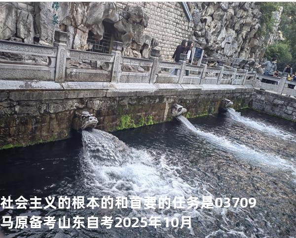 社会主义的根本的和首要的任务是 03709 马原 备考山东自考2025年10月