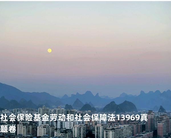 社会保险基金 劳动和社会保障法   13969 真题卷