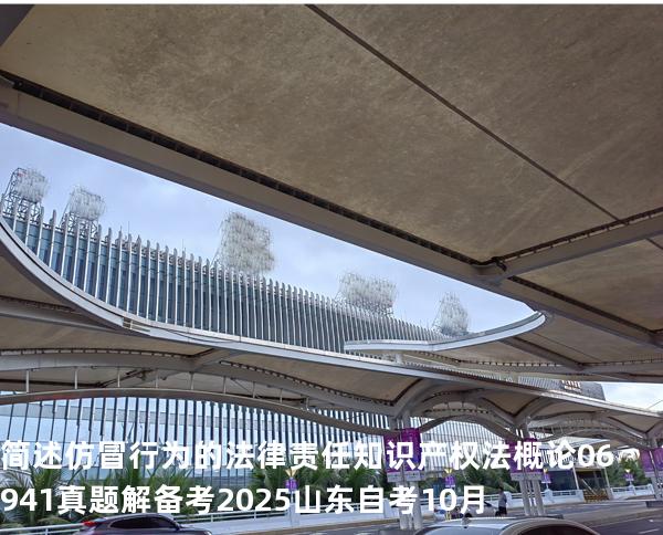简述仿冒行为的法律责任 知识产权法概论 06941 真题解 备考2025山东自考10月