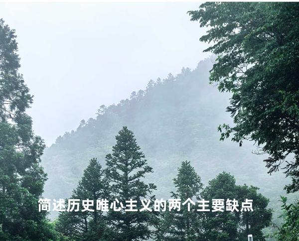 简述历史唯心主义的两个主要缺点