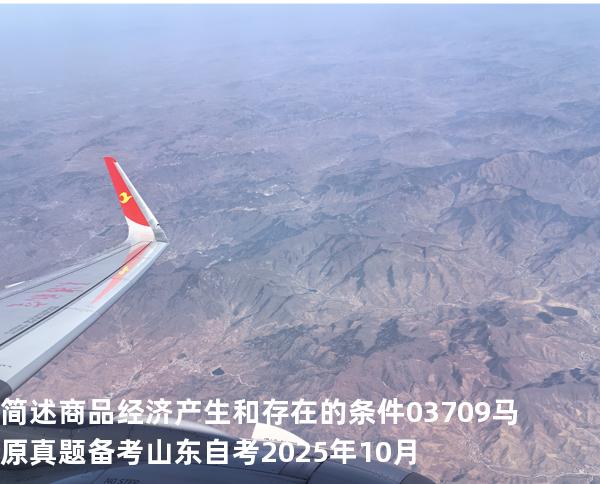 简述商品经济产生和存在的条件 03709 马原真题 备考山东自考2025年10月