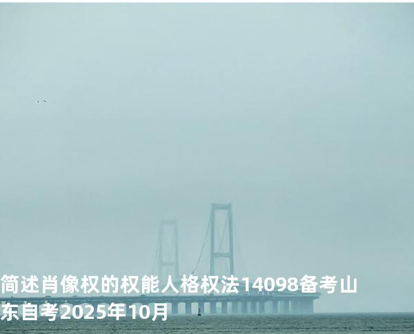 简述肖像权的权能 人格权法14098 备考山东自考2025年10月