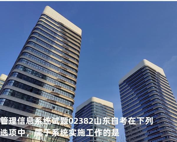 管理信息系统试题 02382 山东自考 在下列选项中，属于系统实施工作的是