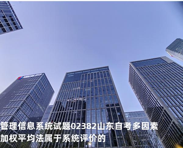 管理信息系统试题 02382 山东自考 多因素加权平均法属于系统评价的