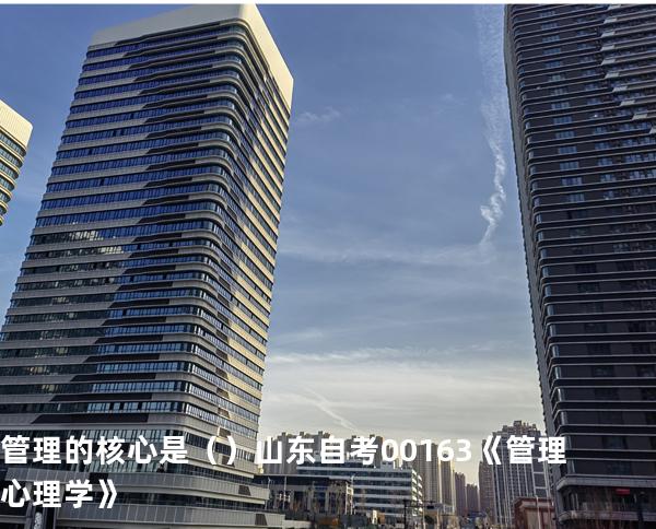 管理的核心是（ ）  山东自考00163《管理心理学》