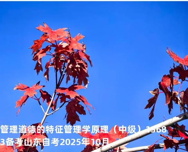 管理道德的特征管理学原理（中级）13683备考山东自考2025年10月