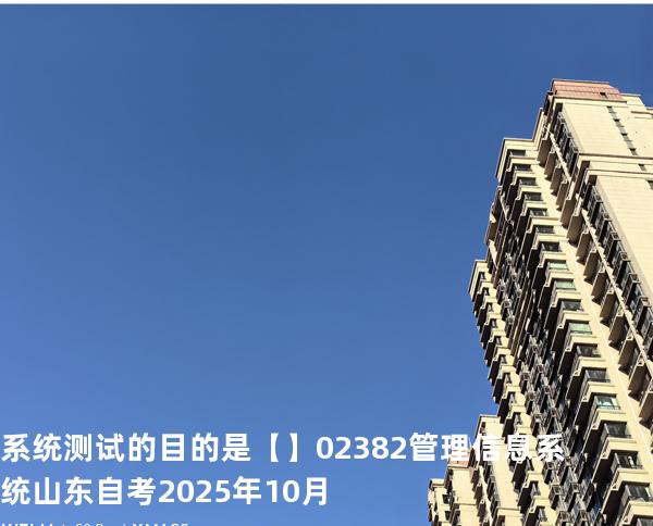 系统测试的目的是【】02382管理信息系统  山东自考2025年10月