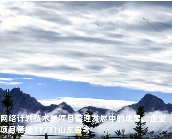 网络计划技术是项目管理发展 中的成果。企业项目管理 11731 山东自考