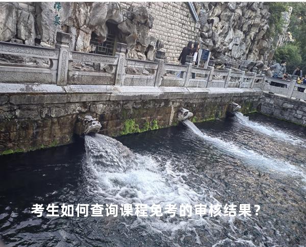 考生如何查询课程免考的审核结果？