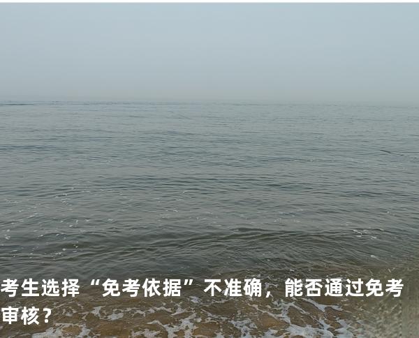 考生选择“免考依据”不准确，能否通过免考审核？