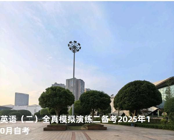英语（二）全真模拟演练二备考2025年10月自考
