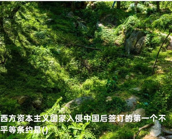 西方资本主义国家入侵中国后签订的第一个不平等条约是().