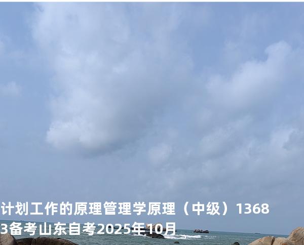 计划工作的原理管理学原理（中级）13683备考山东自考2025年10月