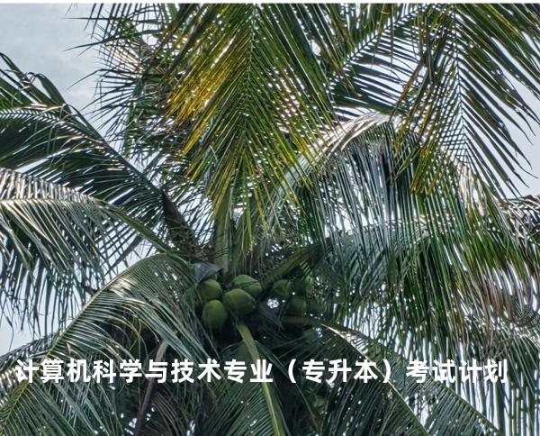 计算机科学与技术专业（专升本）考试计划