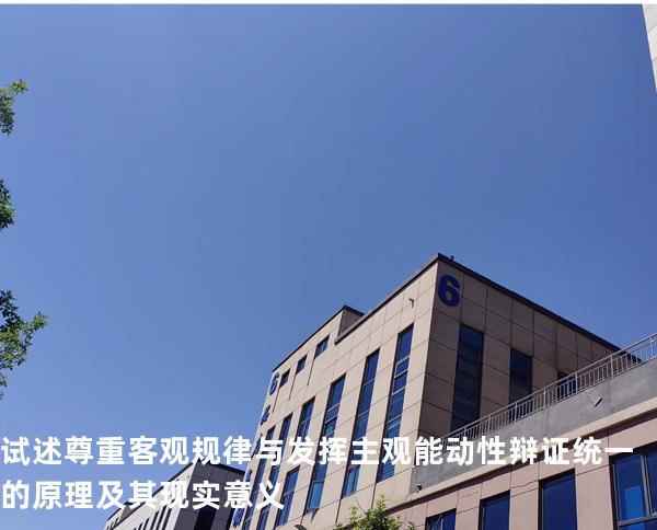 试述尊重客观规律与发挥主观能动性辩证统一的原理及其现实意义