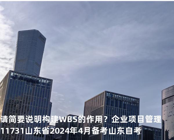 请简要说明构建WBS的作用？企业项目管理 11731 山东省2024年4月 备考山东自考
