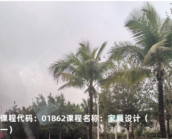 课程代码：01862  课程名称：家具设计（一）
