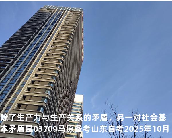 除了生产力与生产关系的矛盾，另一对社会基本矛盾是03709 马原 备考山东自考2025年10月
