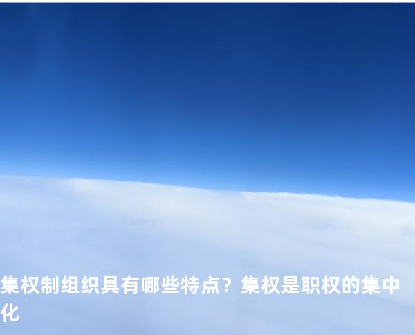 集权制组织具有哪些特点？ 集权是职权的集中化