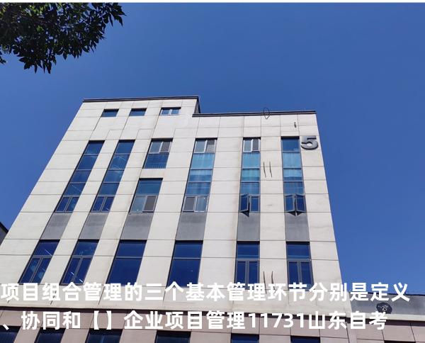 项目组合管理的三个基本管理环节分别是定义、协同和【】企业项目管理 11731 山东自考