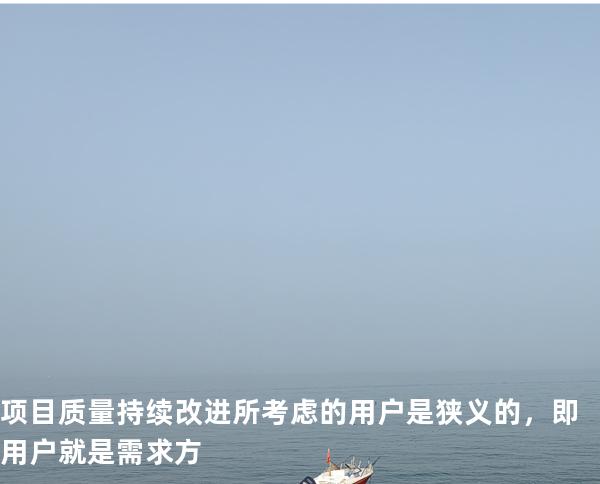 项目质量持续改进所考虑的用户是狭义的，即用户就是需求方