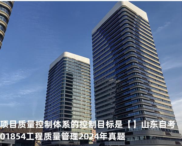 项目质量控制体系的控制目标是【】山东自考 01854工程质量管理 2024年真题